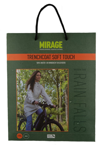 Mirage trenchcoat Rainfall soft touch maat L groen