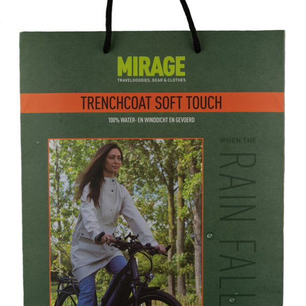 Mirage Regenjas Rainfall Trenchcoat maat S gemaakt van polyester soft touch off white