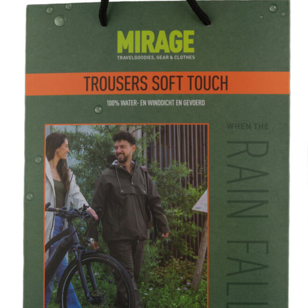 Mirage Regenbroek Rainfall Trouser Soft Touch maat S earl grey