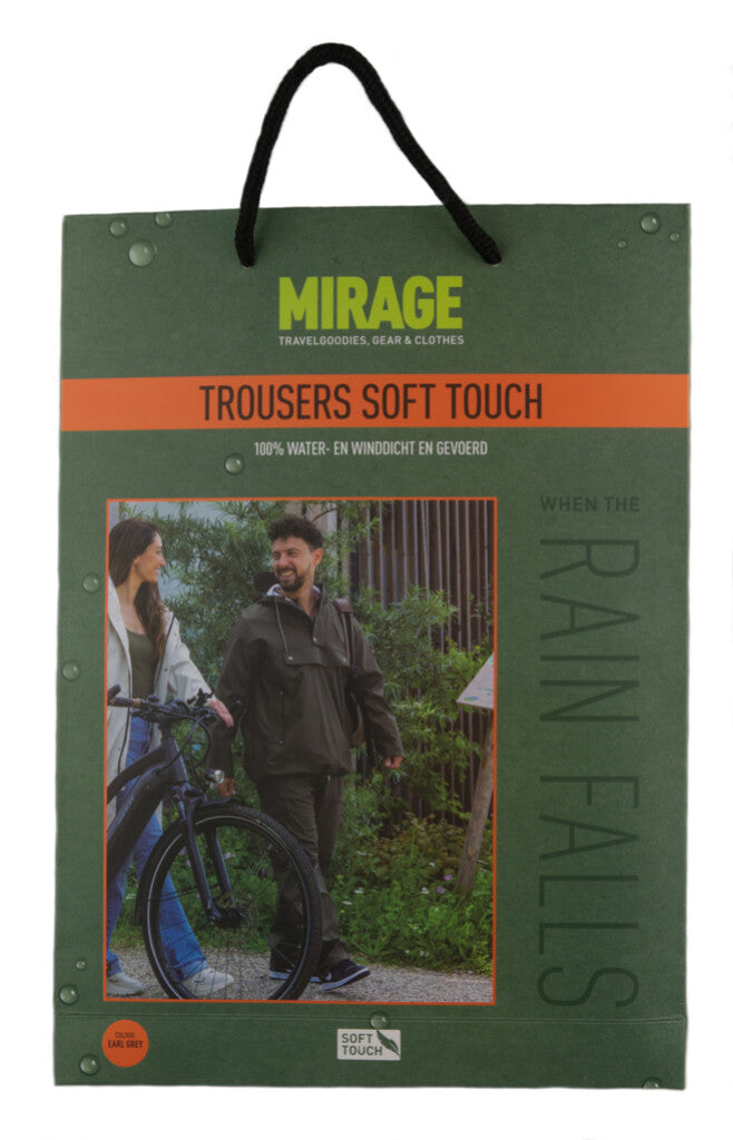 Load image into Gallery viewer, Mirage regenbroek rainfall trouser soft touch - maat l - earl grey
