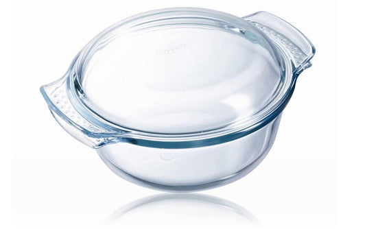 Pyrex ronde ovenschaal met deksel 4,9l