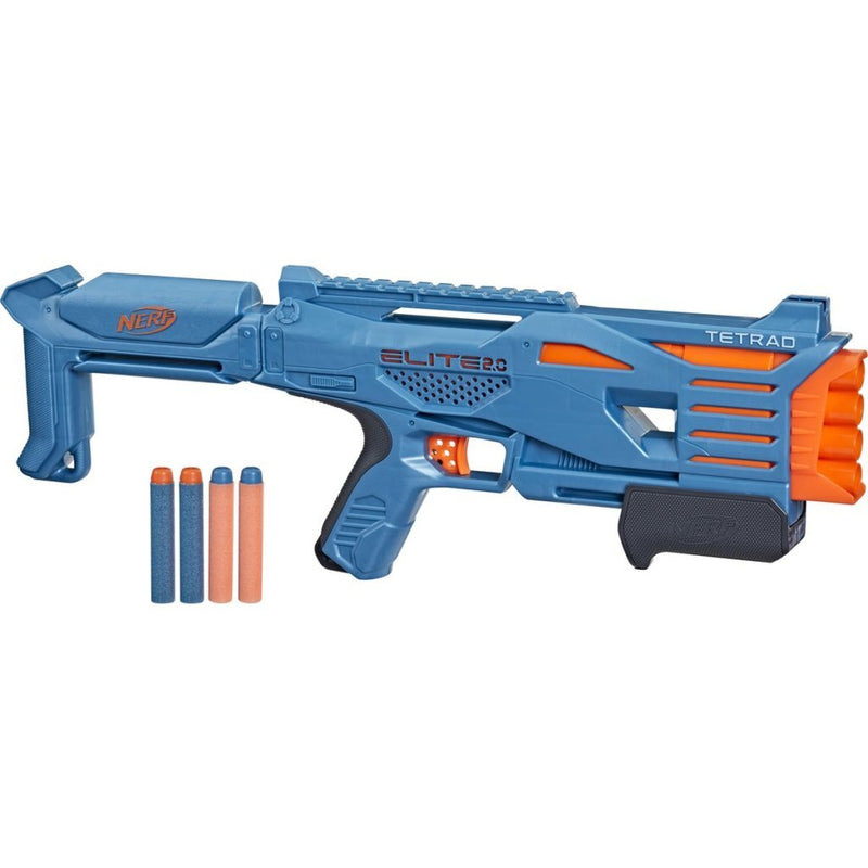 Load image into Gallery viewer, Nerf elite 2.0 tetrad blaster + 4 darts
