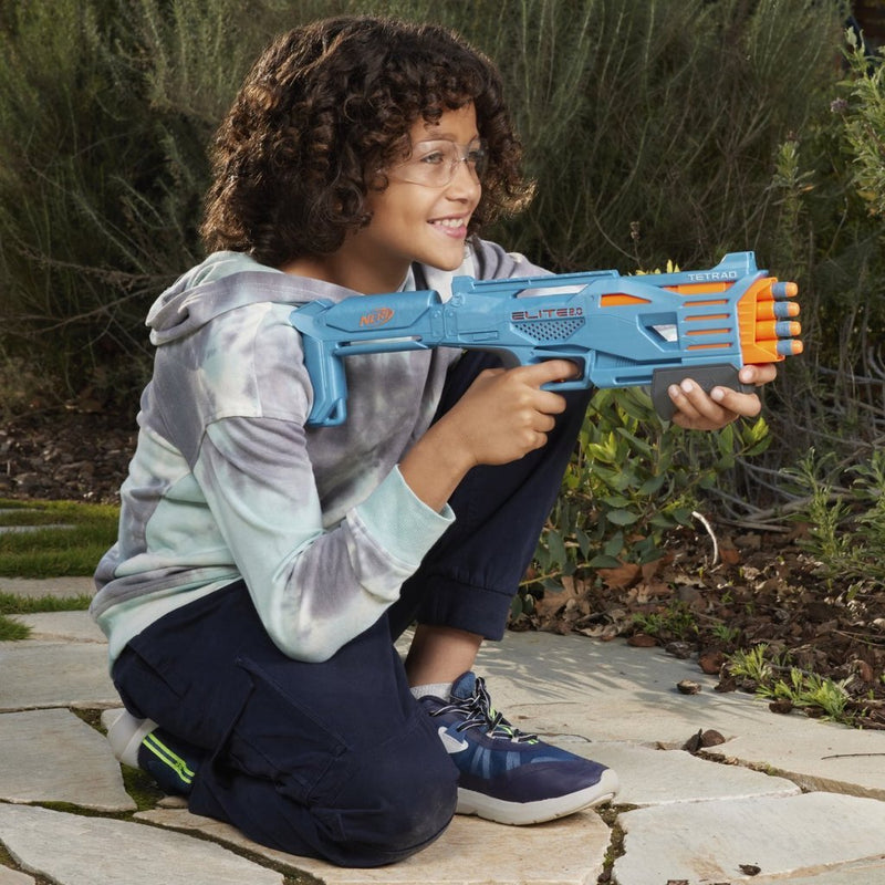 Load image into Gallery viewer, Nerf elite 2.0 tetrad blaster + 4 darts
