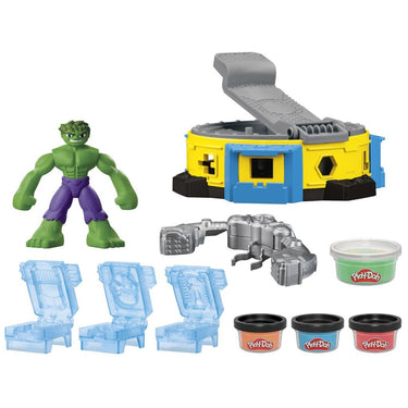 Play-doh marvel hulk smash squish speelset - 4 kleipotjes