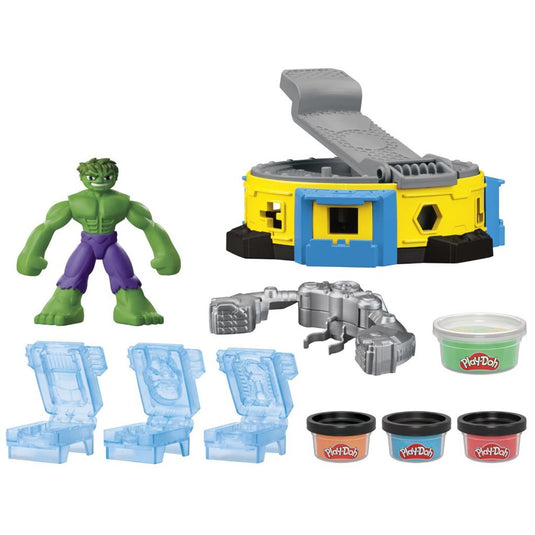 Play-doh marvel hulk smash squish speelset - 4 kleipotjes