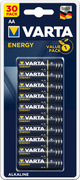Batterijen energy aa varta 30 stuks