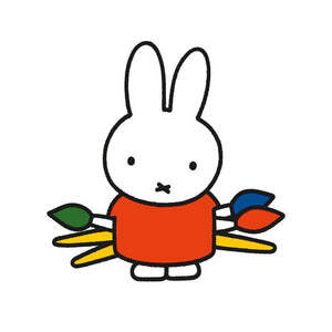 Kaart+envelop nijntje-kunst. 16x16 cm