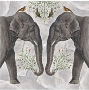 Kaart+envelop indian olifant. 16x16 cm | 6 stuks
