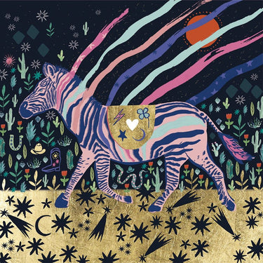 Kaart+. woe zebra. imaginarium. 16x16 cm