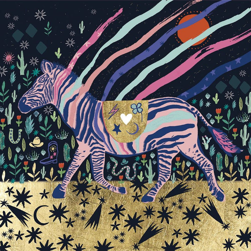 Afbeelding laden in galerijviewer, Kaart+. woe zebra. imaginarium. 16x16 cm
