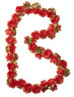 Basil bloemenstreng Flower Garland 120cm rood