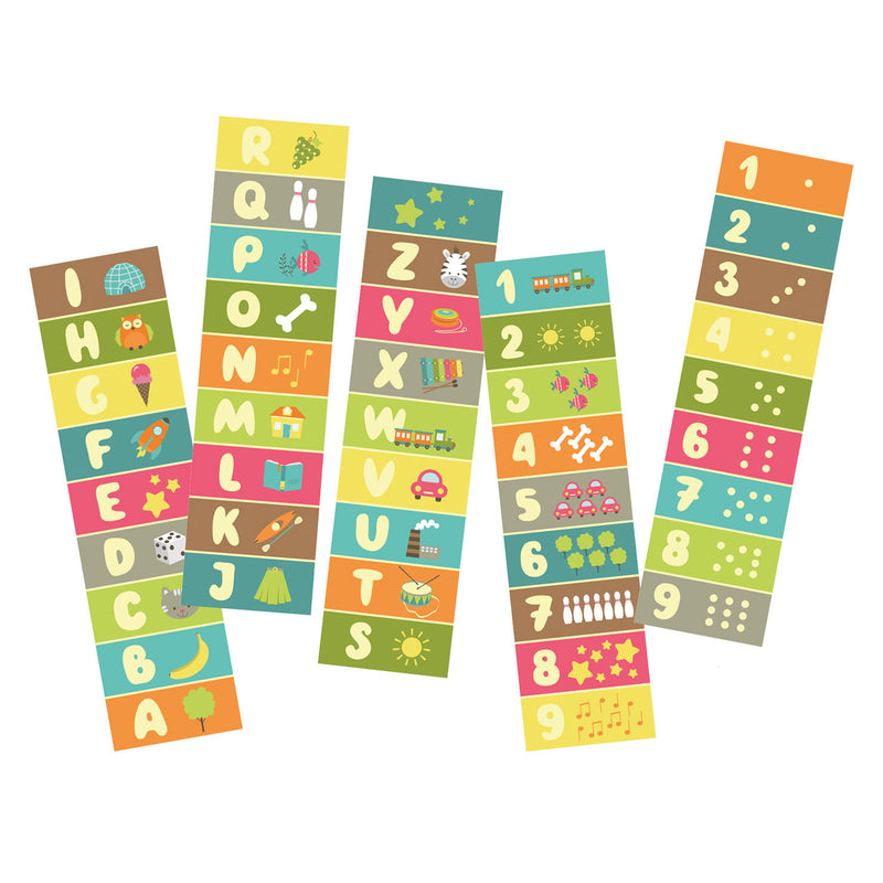 Load image into Gallery viewer, Achoka Speelkleed Letters en Cijfers 40x150cm, Set van 5
