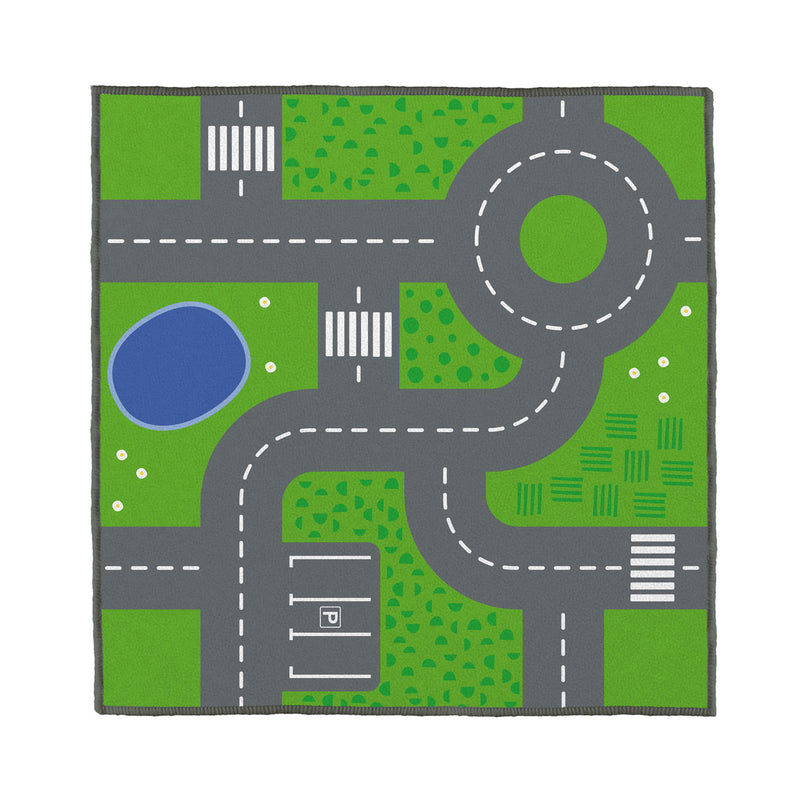 Load image into Gallery viewer, Achoka Speelkleed Verkeerswegen, 100x100cm
