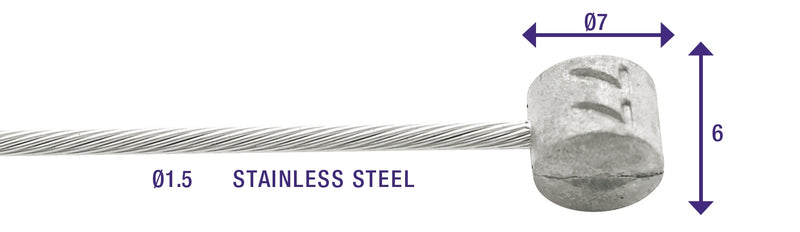 Load image into Gallery viewer, Rem binnenkabels Elvedes 2250mm RVS Slick Ø1,5mm T-nippel (100 stuks)
