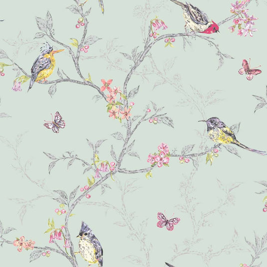 Dutch wallcoverings behang phoebe mintkleurig