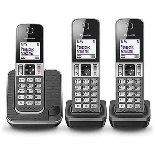 Panasonic kx-tgd313nlg vaste telefoons 3 stuks zwart zilver