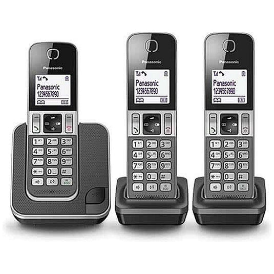 Panasonic kx-tgd313nlg vaste telefoons 3 stuks zwart zilver