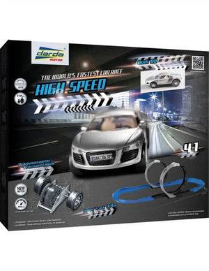 Vedes darda high speed racebaan met een audi r8 auto