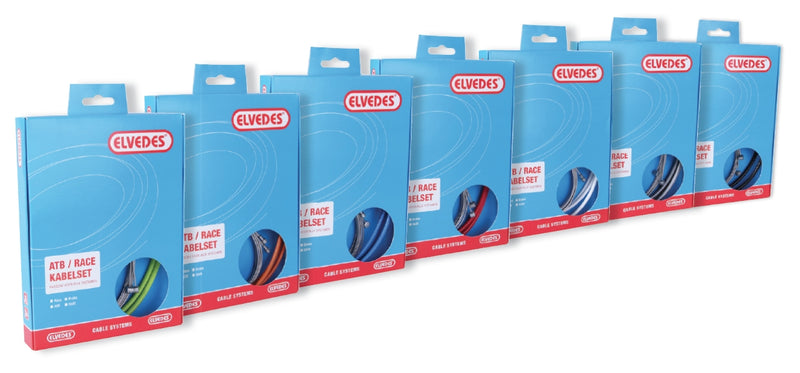 Load image into Gallery viewer, Schakel kabelkit Elvedes ATB race compleet - rood (in doosje)
