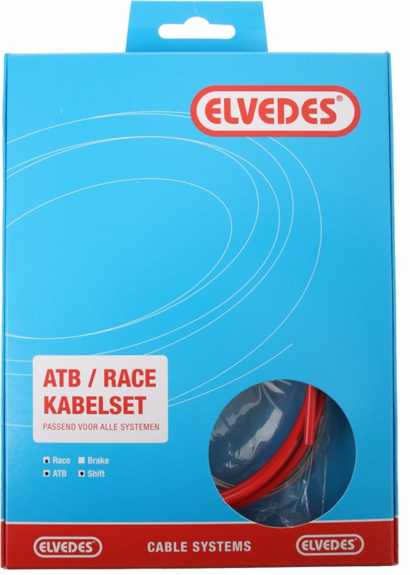 Load image into Gallery viewer, Schakel kabelkit Elvedes ATB race compleet - rood (in doosje)
