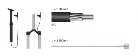 ELVEDES Kabelset voor dropper zadelpen remote lock-out