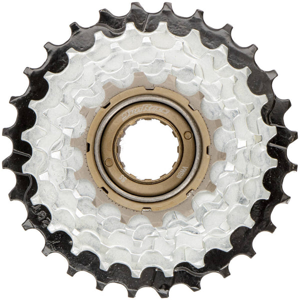 Sunrace freewheel 6 speed 14-28t zink in doosje