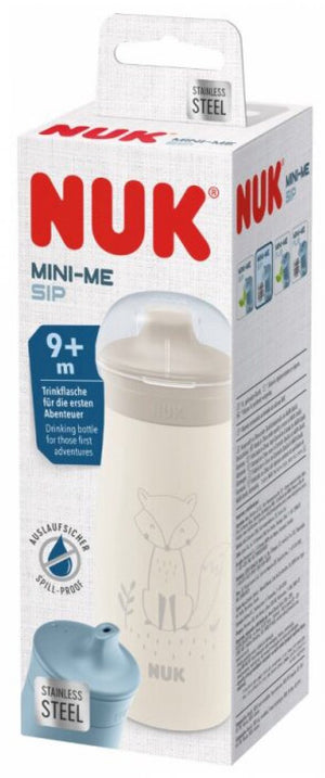 Nuk drinkfles roestvrij staal 300ml voor kinderen vanaf 9 maanden - vos.