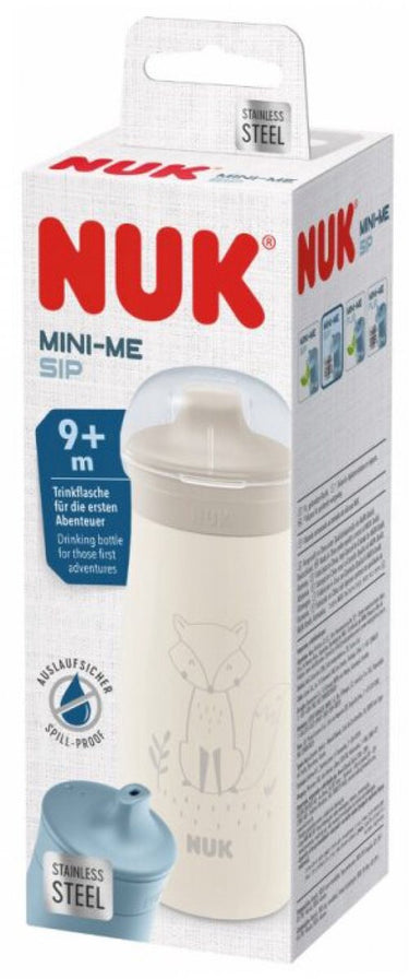 Nuk drinkfles roestvrij staal 300ml voor kinderen vanaf 9 maanden - vos.
