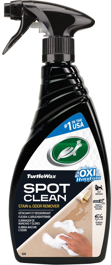 Turtle wax spot clean - verwijdert vlekken en vieze geurtjes in seconden - verfrist tapijt textiel - verwijdert de hardnekkigste vlekken zonder borstel - vrij van drijfgassen - laat een frisse geur achter - 500ml