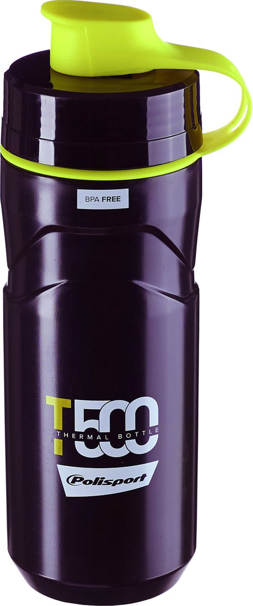 Polisport Bidon Thermal T500 500ml black-lime green