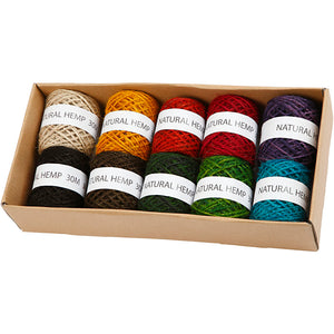 Creotime natuurlijk hennep, dikte 1-2 mm, 10x30 m, diverse kleuren