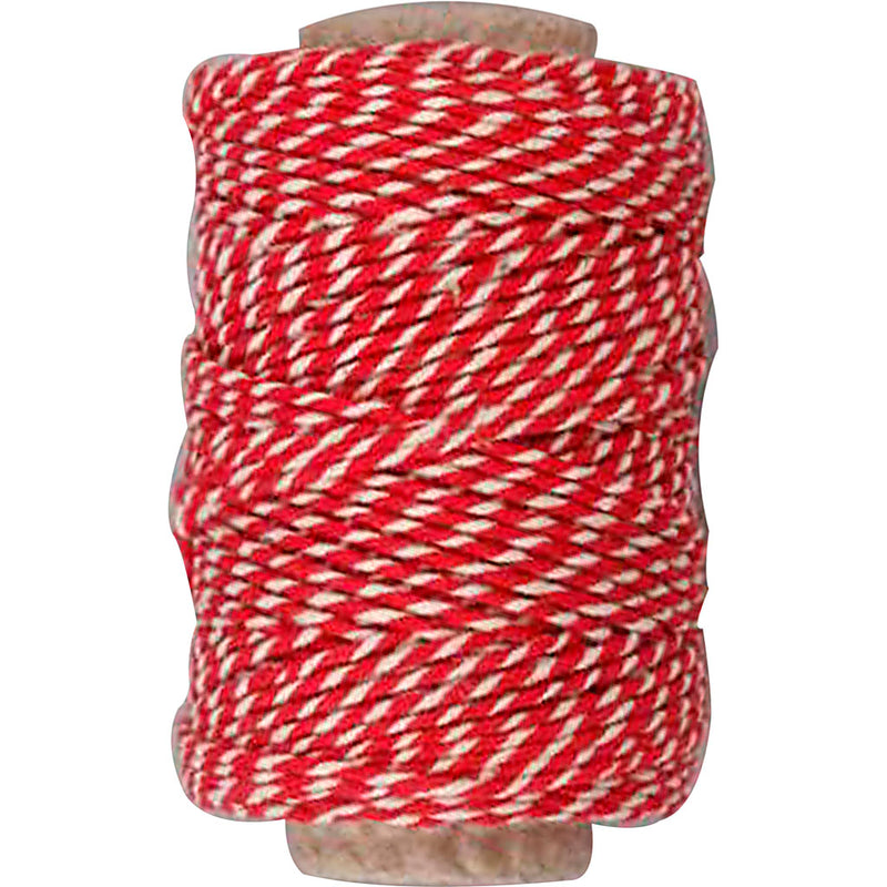 Load image into Gallery viewer, Creativ company https: www.cchobby.nl katoenkoord-dikte-1-1-mm-rood-wit-50-m-1-rol
