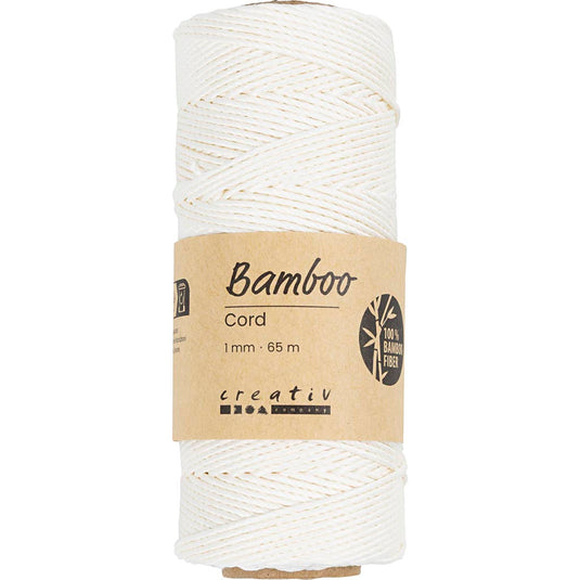 Creativ company bamboekoord wit, 65m