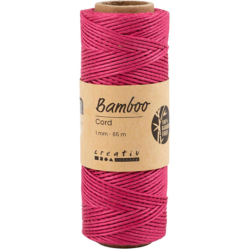 Afbeelding laden in galerijviewer, Creativ company http: www.cchobby.nl bamboekoord-dikte-1-mm-donkerroze-65-m-1-rol
