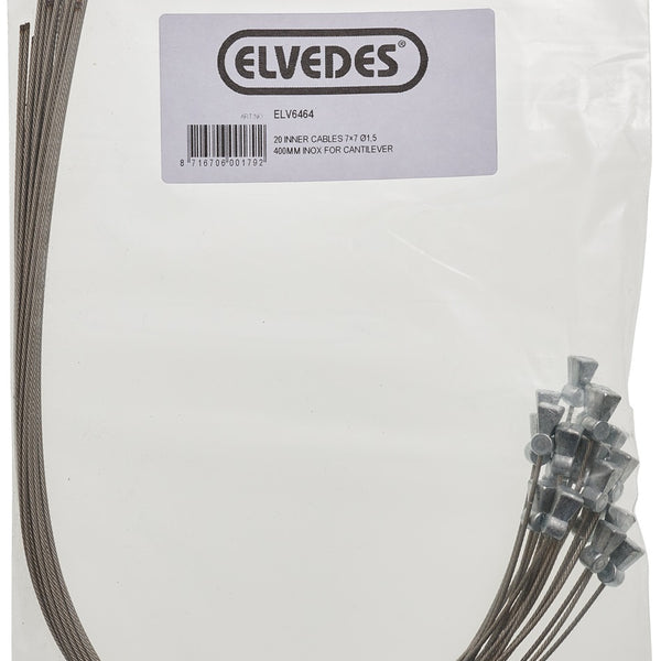 Elvedes rvs binnenkabel ø1.5 mm l=400mm (20 stuks in zakje)