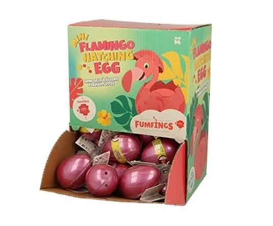 Mini flamingo groeieieren. 6cm. 3+