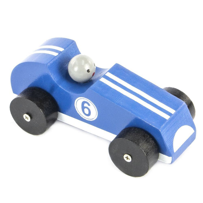 Afbeelding laden in galerijviewer, Retro houten racewagen. fsc. 8 stuks. 3+
