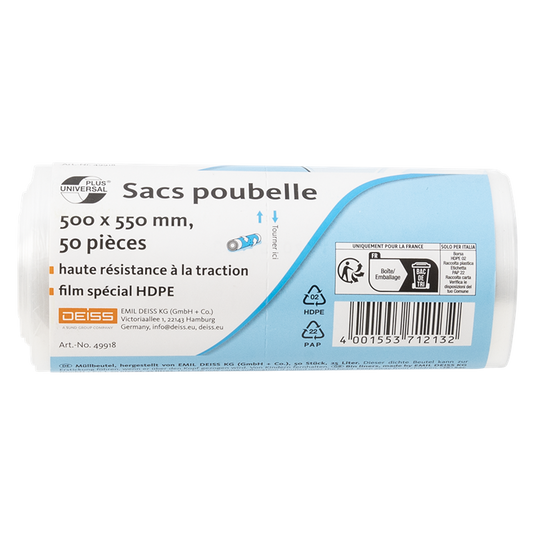 1063322 - vuilzakken transpar. 25l 50st | 10 stuks