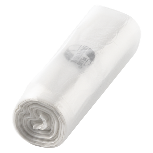 Vuilniszak universal plus, 7 micron, ft 50 x 55 cm, transparant, rol van 50 stuks