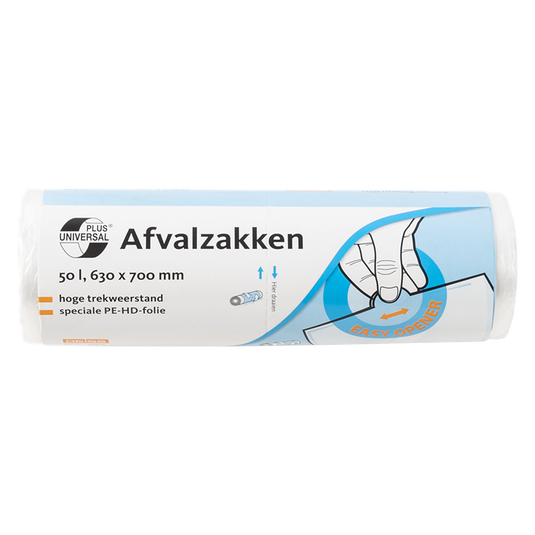 Deiss 1069645 - vuilzakken transpar. 50l 50st | 10 stuks