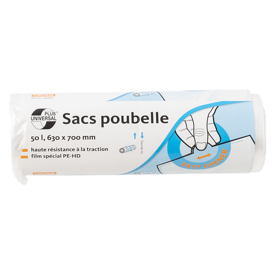 Deiss 1069645 - vuilzakken transpar. 50l 50st | 10 stuks