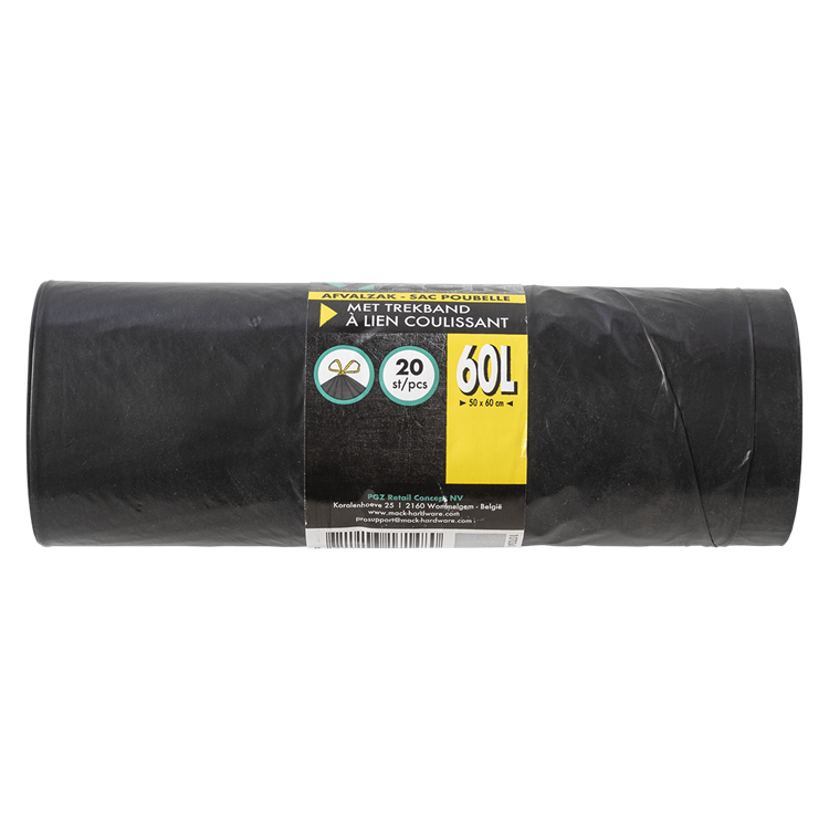 Afbeelding laden in galerijviewer, 1070341 - afvalzak met trekband 60l 20st | 15 stuks

