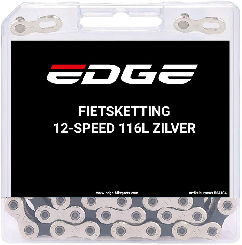 Load image into Gallery viewer, Edge fietsketting 12 speed chn-006 met 116 schakels - zilver

