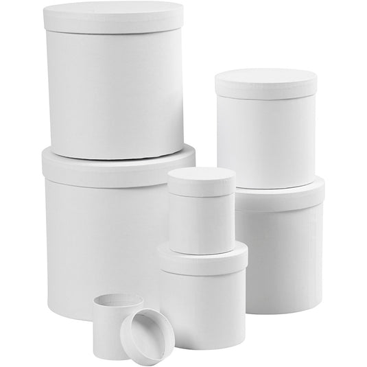 Creativ company ronde dozen wit, 7st.