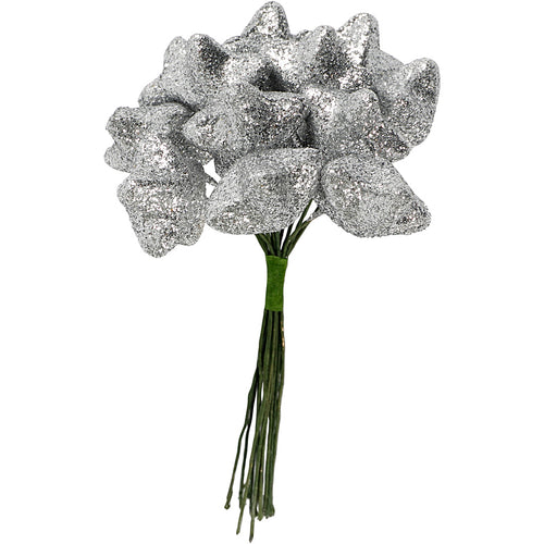 Creativ company kunst sterren, d 25 mm, zilver, 12 stuk 1 doos