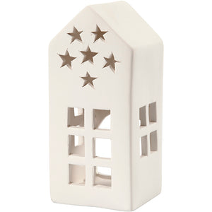 Https: www.cchobby.nl waxinelichthouder-huis-h-16-cm-afm-7x7-cm-wit-8-stuk-1-doos