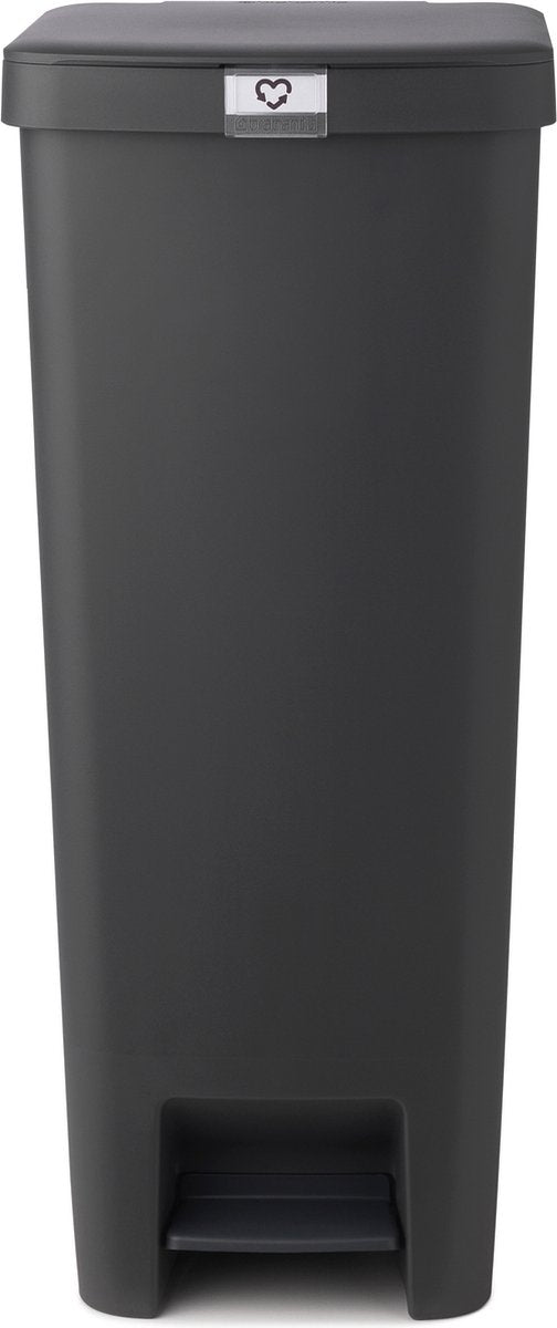 Brabantia stepup prullenbak - 40 l - dark grey