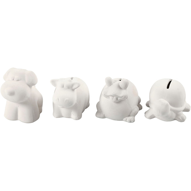 Load image into Gallery viewer, Https: www.cchobby.nl dierenspaarpot-h-7-10-cm-wit-4-stuk-1-doos
