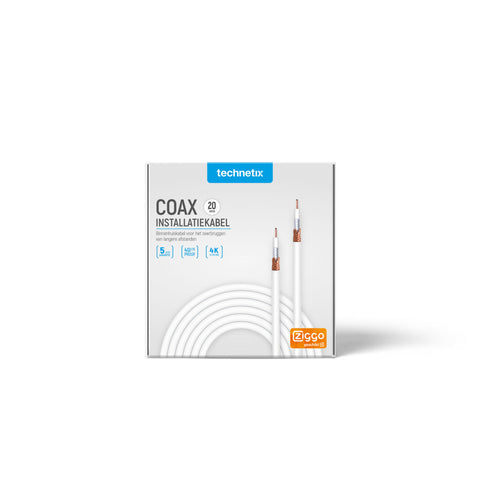 Technetix technetix tn-coaxih-20m coaxkabel 20 m wit