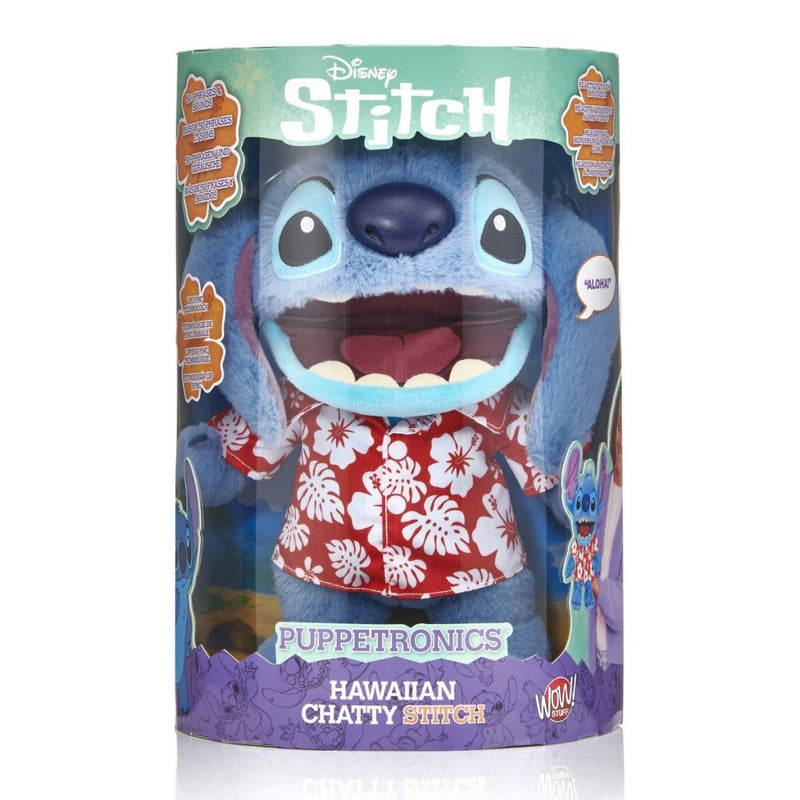 Load image into Gallery viewer, Wow stuff disney stitch hawaiian chatty stitch knuffel 30 cm + geluid
